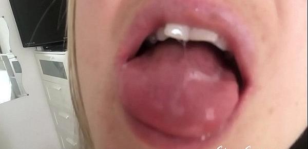  Tongue saliva throat fetish